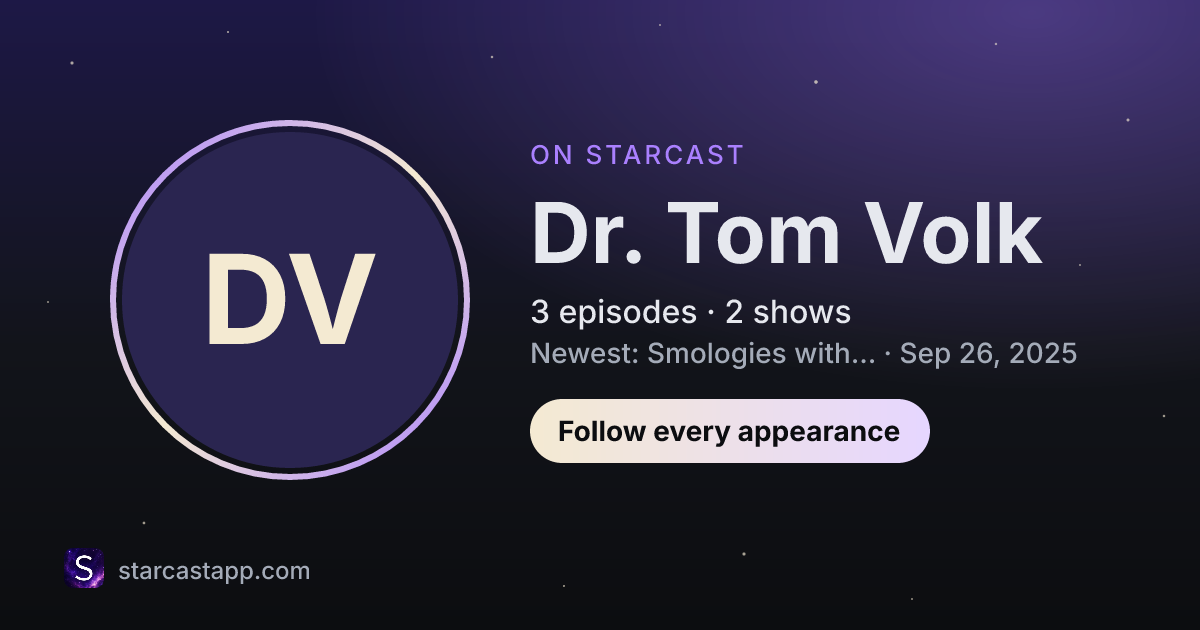 The preview card for Dr. Tom Volk