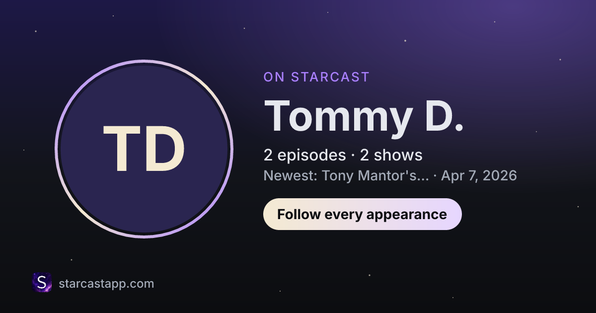 The preview card for Tommy D.