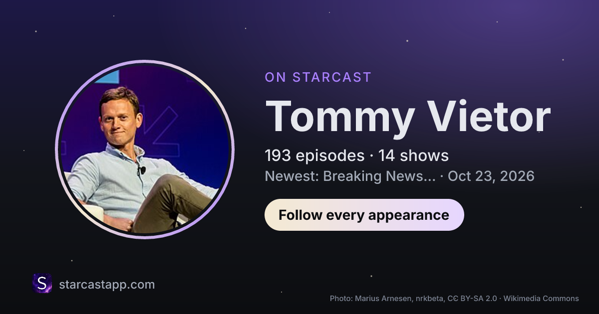 The preview card for Tommy Vietor