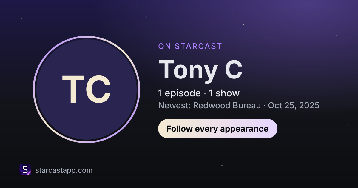 The preview card for Tony C