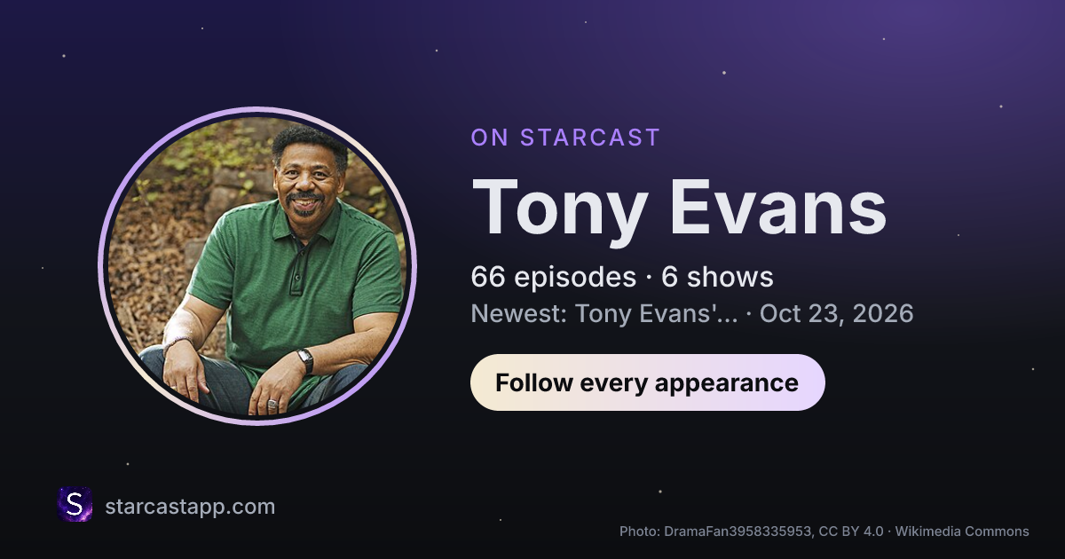 The preview card for Tony Evans