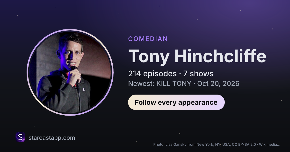 The preview card for Tony Hinchcliffe