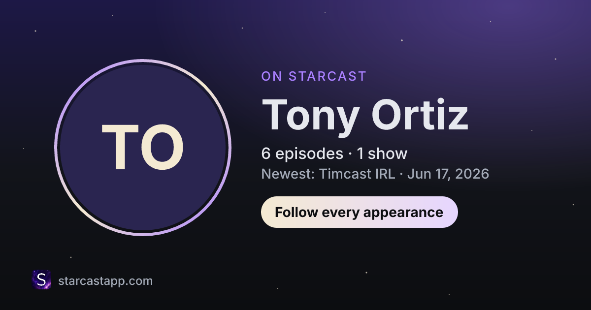 The preview card for Tony Ortiz
