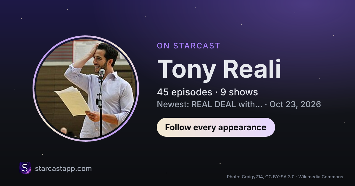 The preview card for Tony Reali