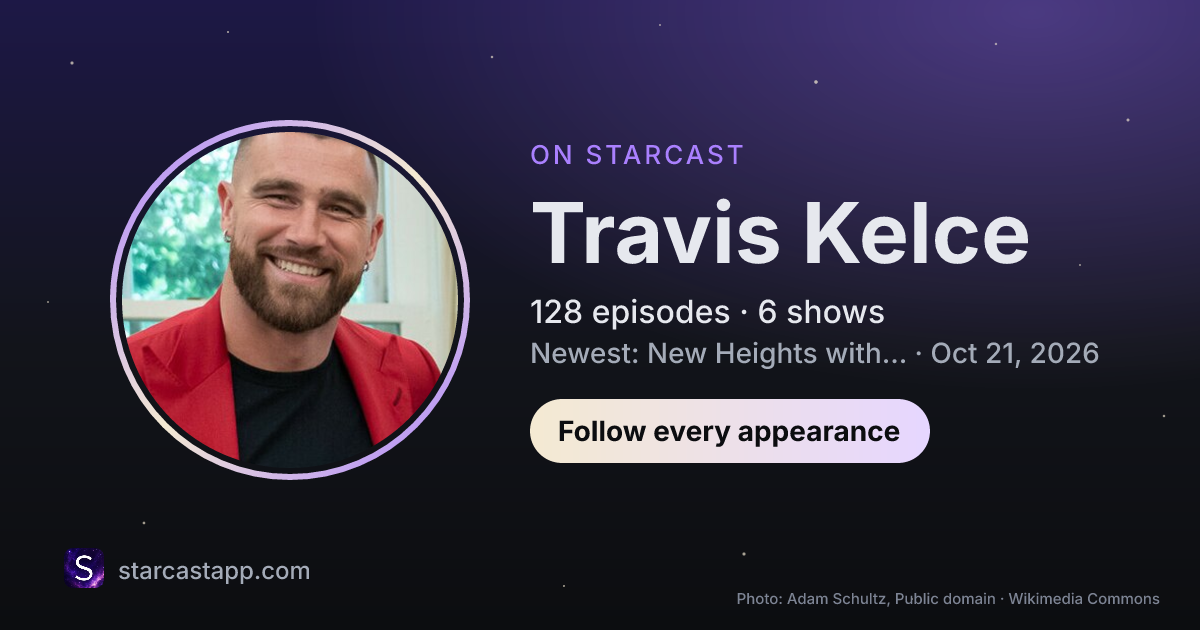 The preview card for Travis Kelce