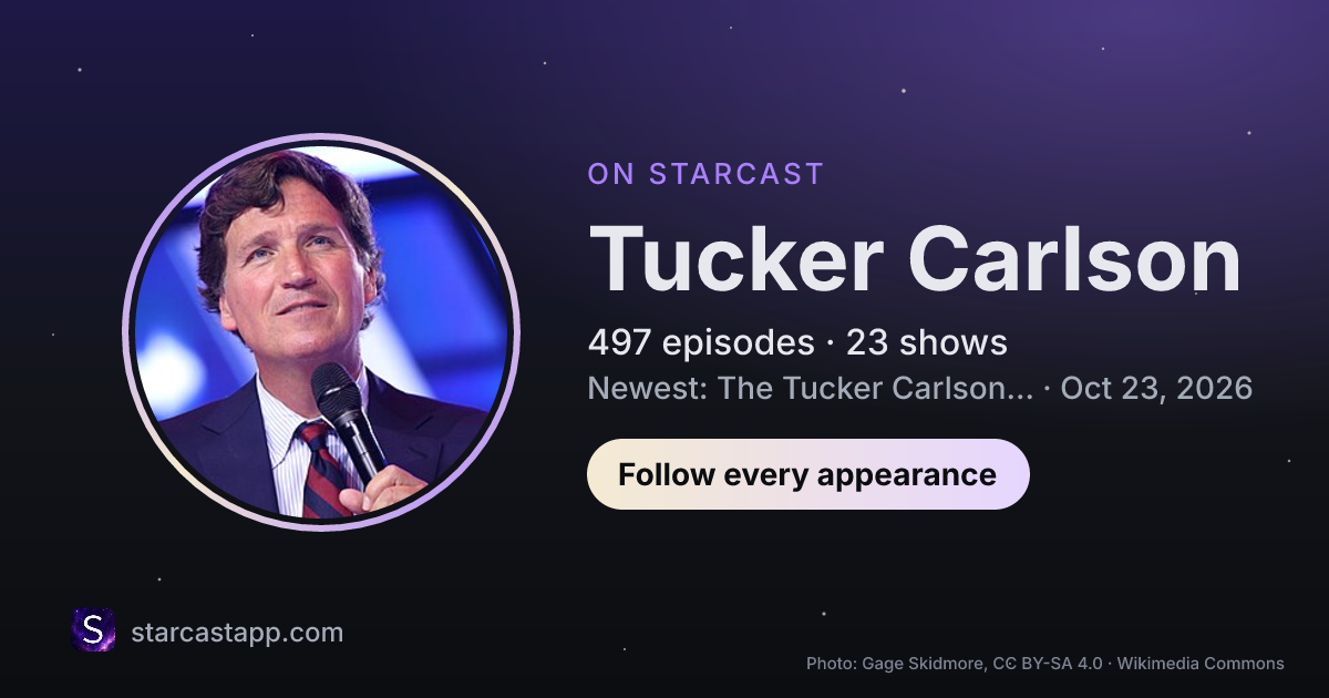 The preview card for Tucker Carlson