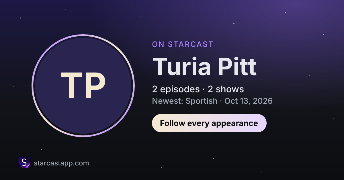 The preview card for Turia Pitt