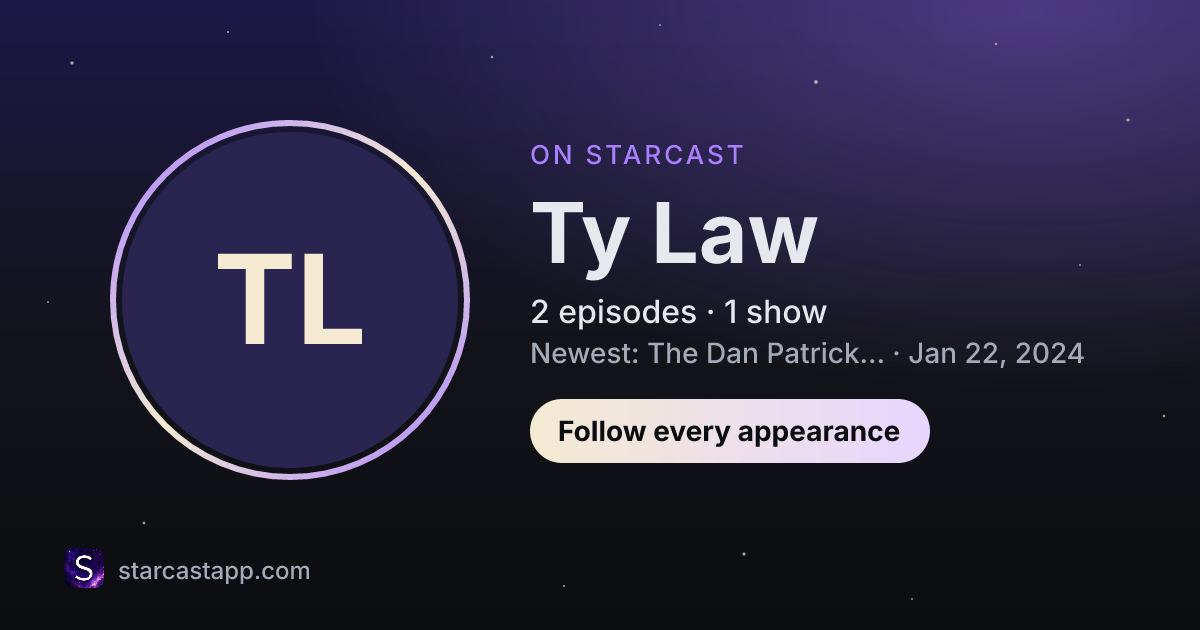The preview card for Ty Law