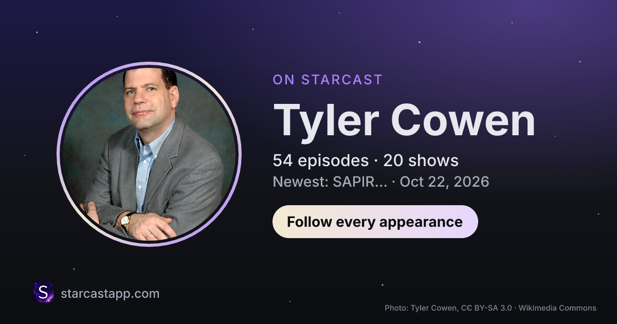 The preview card for Tyler Cowen