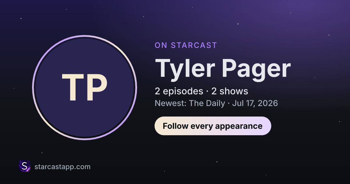 The preview card for Tyler Pager