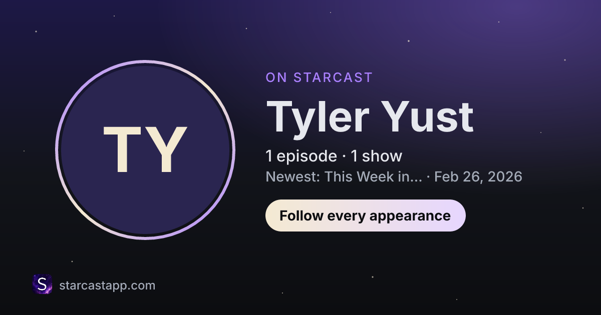 The preview card for Tyler Yust