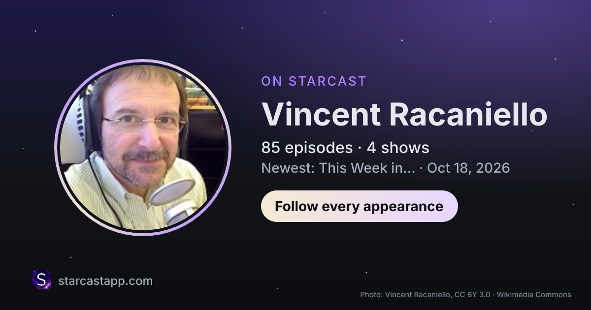 The preview card for Vincent Racaniello