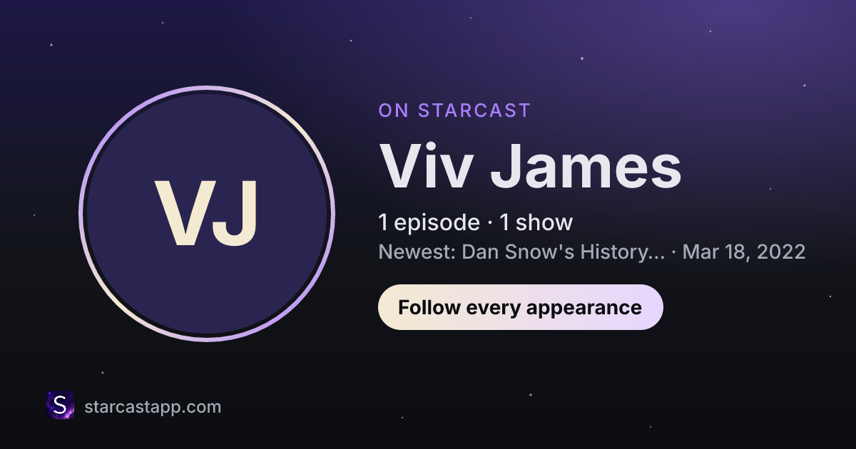 The preview card for Viv James