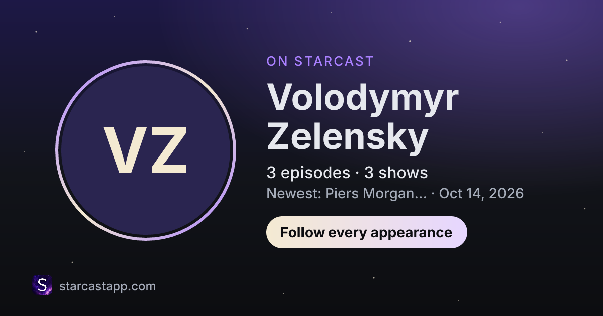 The preview card for Volodymyr Zelensky
