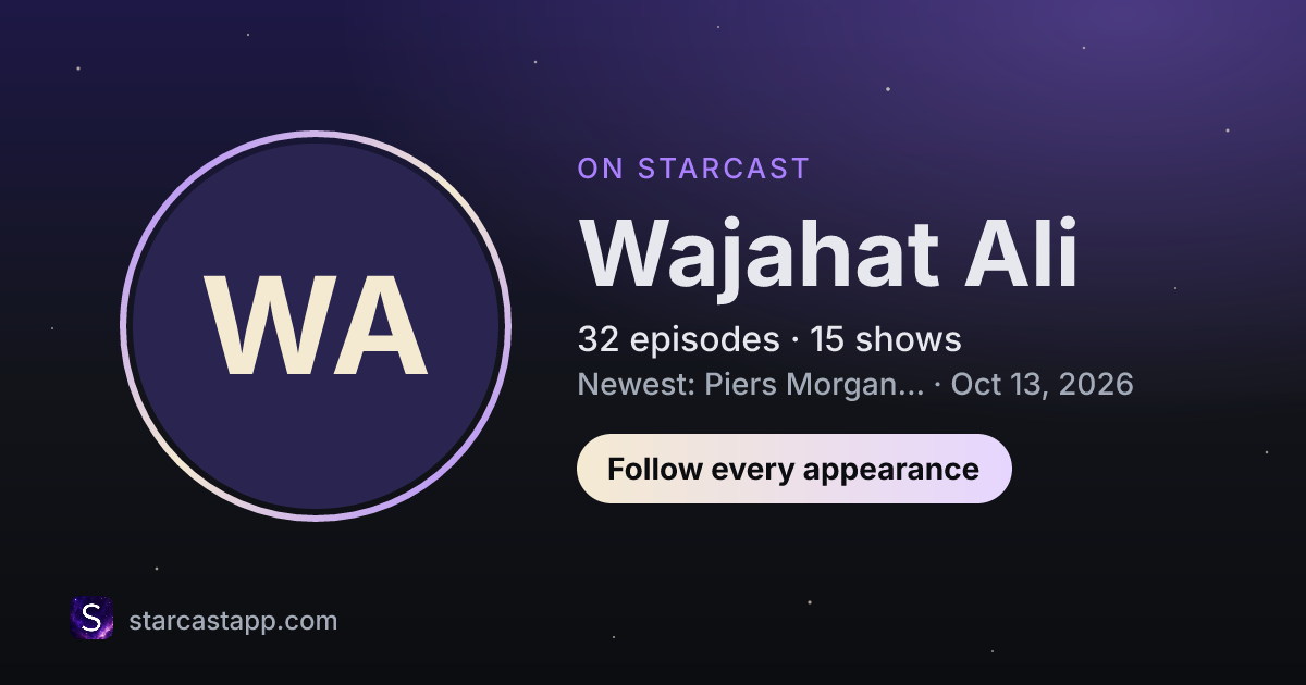The preview card for Wajahat Ali