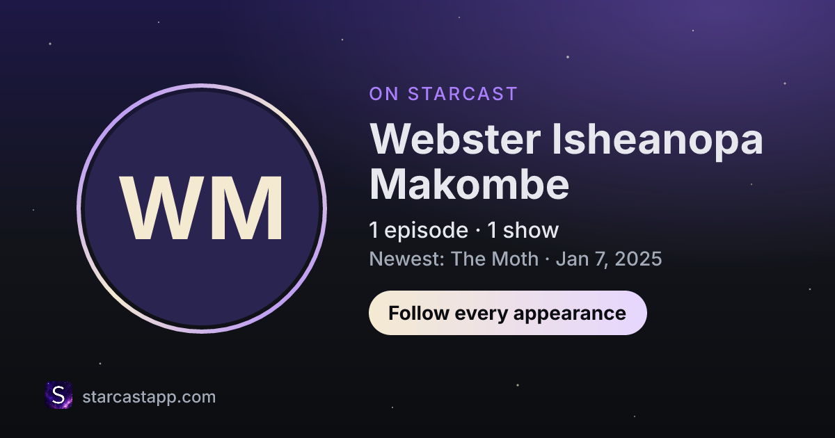 The preview card for Webster Isheanopa Makombe