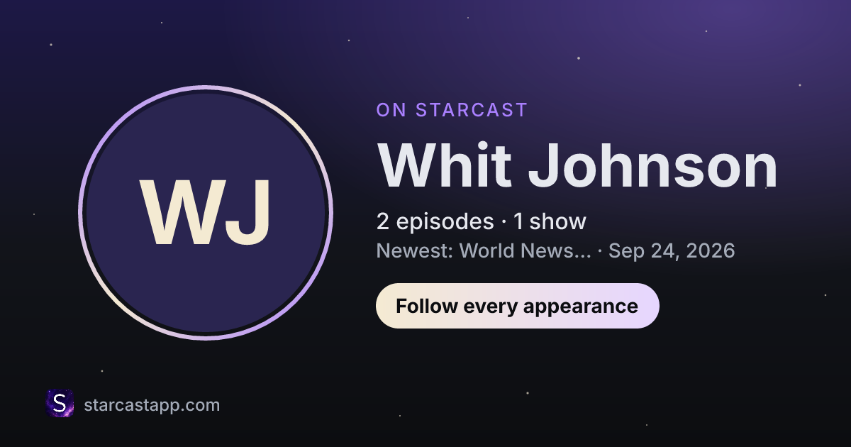 The preview card for Whit Johnson