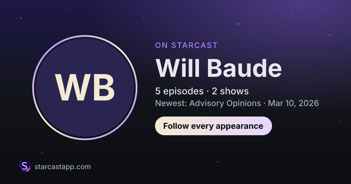 The preview card for Will Baude