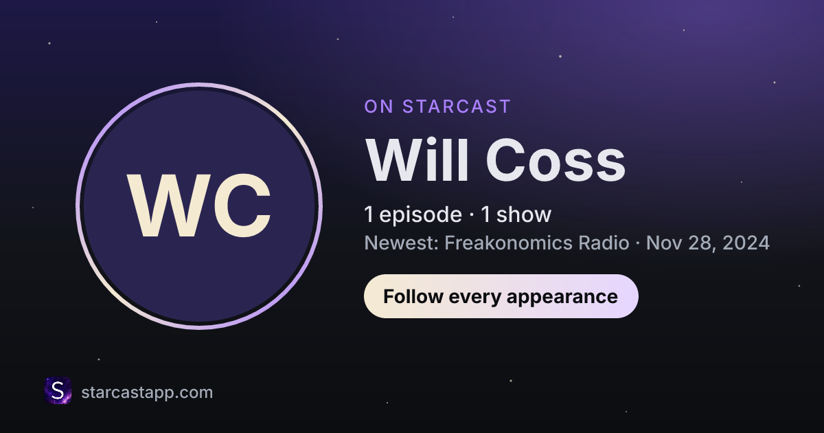 The preview card for Will Coss