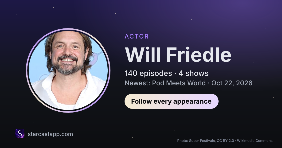 The preview card for Will Friedle