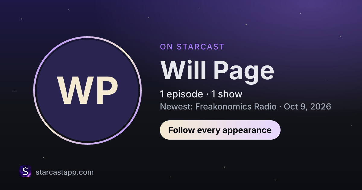 The preview card for Will Page