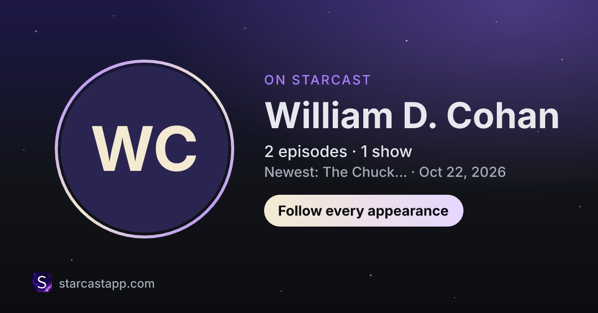 The preview card for William D. Cohan