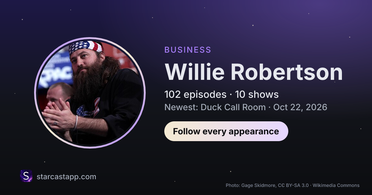 The preview card for Willie Robertson
