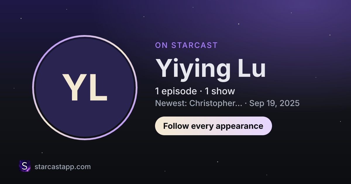 The preview card for Yiying Lu