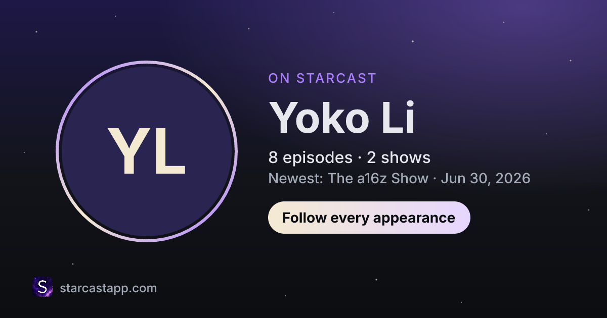 The preview card for Yoko Li