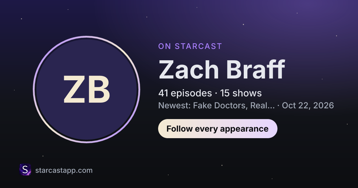 The preview card for Zach Braff