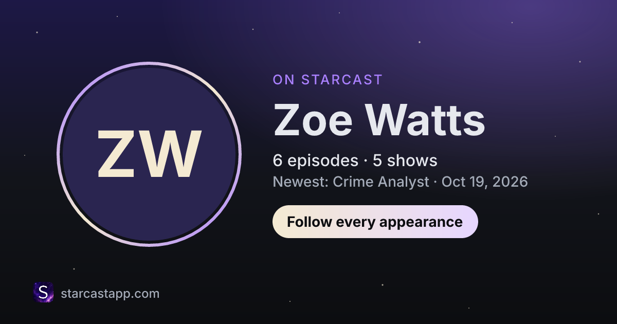 The preview card for Zoe Watts